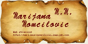 Marijana Momčilović vizit kartica